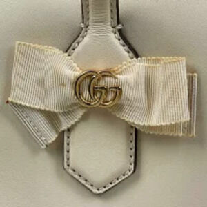 Gucci White Leather Bag Handbag GG Tote Rion